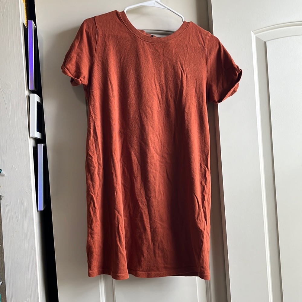 Burnt Orange T-Shirt Dress